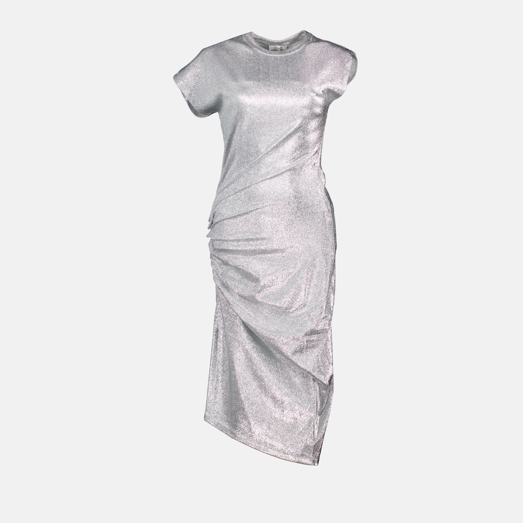 Vestidos Vestido de Lurex Drapeado Rabanne Plata Mujeres