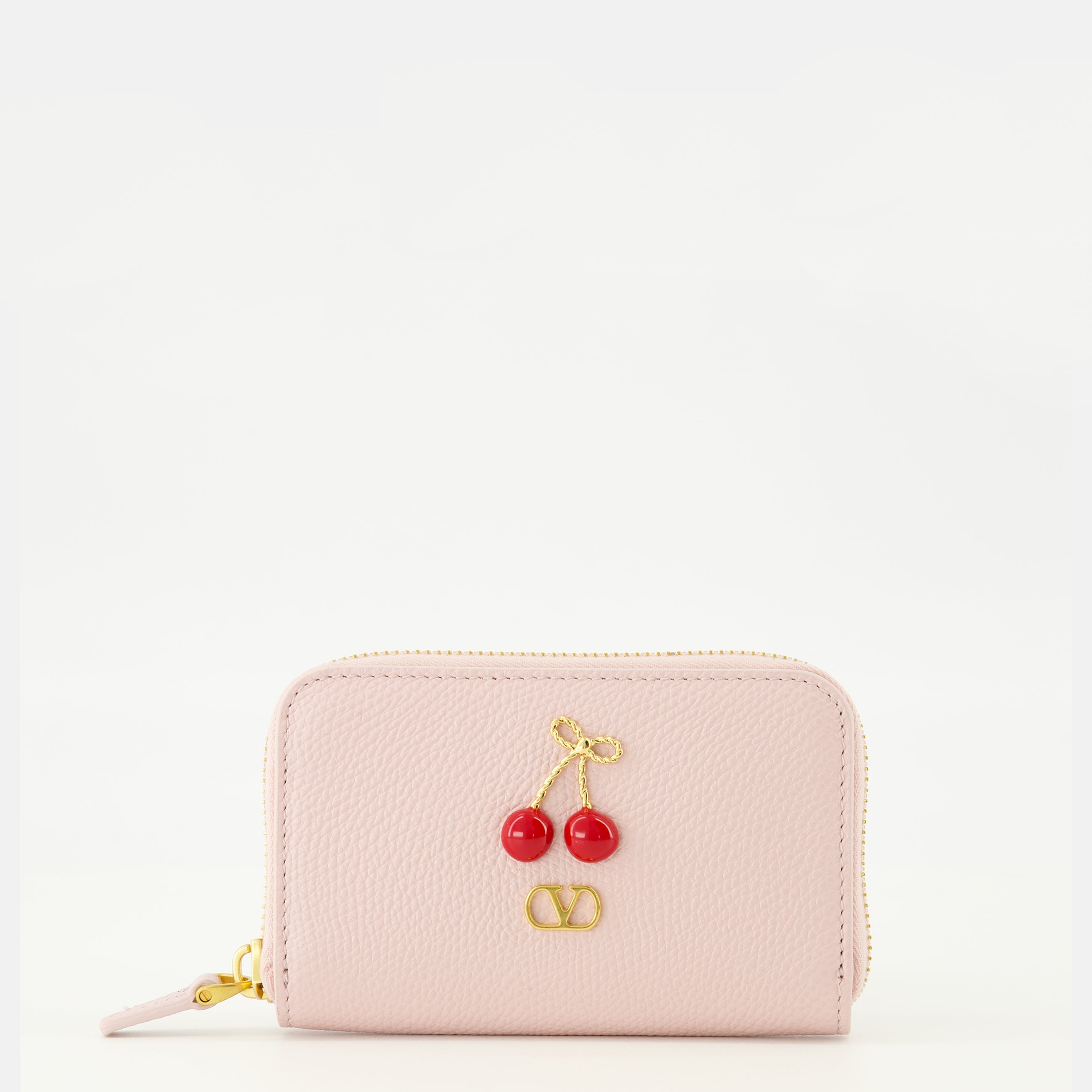 Petite maroquinerie Mini portefeuille Cherryfic rose Valentino Garavani Rose Femme