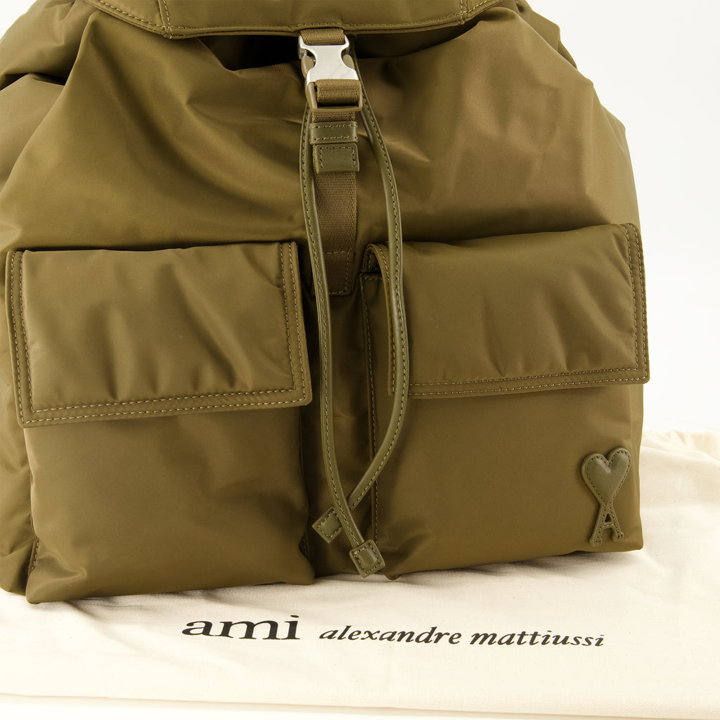 Sacs à dos マルセル カーキ バックパック Ami PARIS Kaki Unisexe