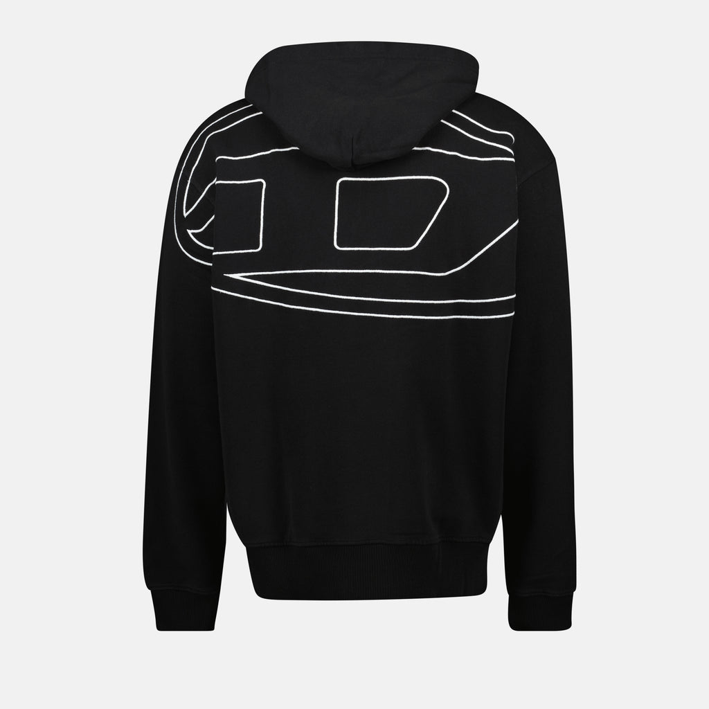 Moletons Hoodie S-Macs-Megoval Diesel Preto Homens