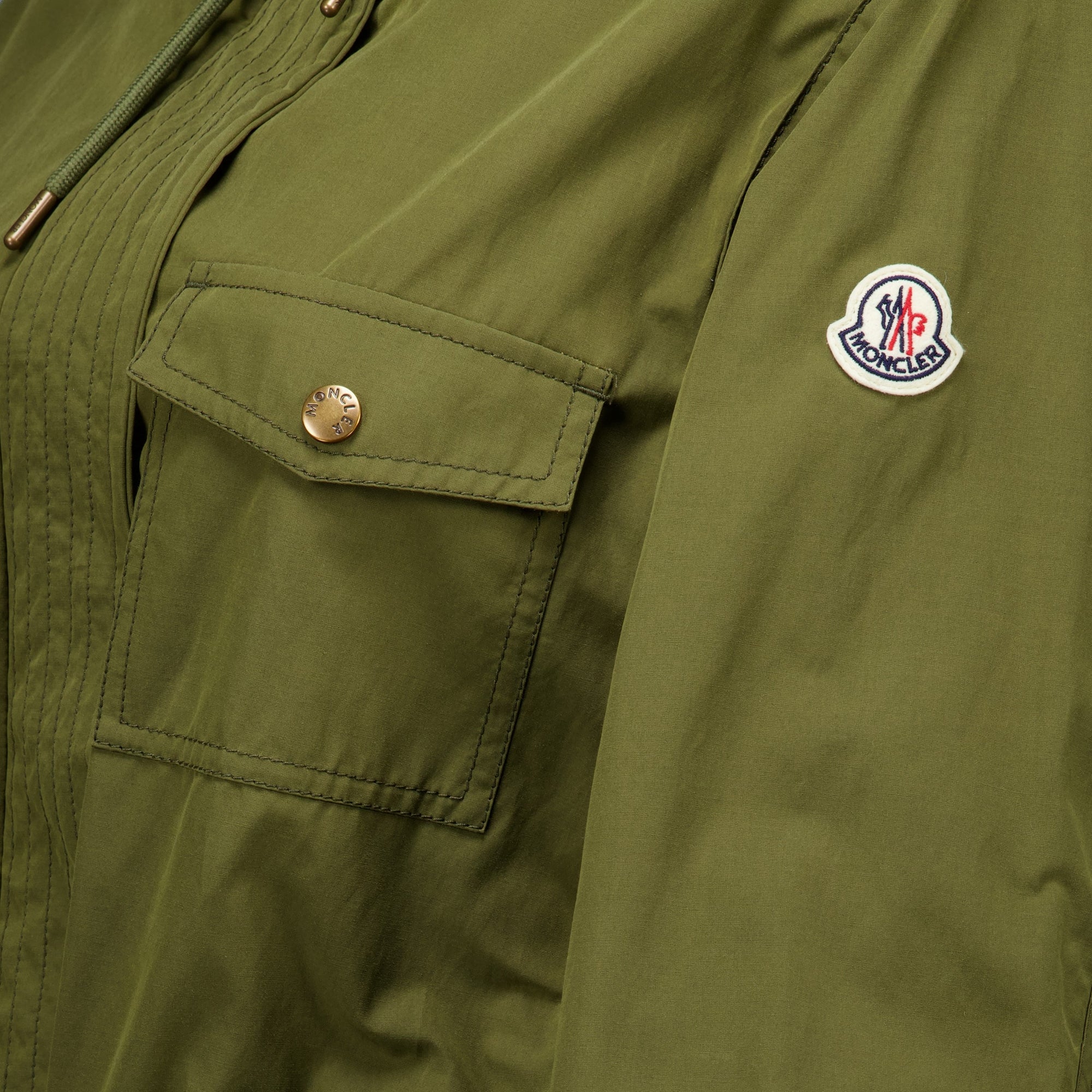 Manteaux Parka de algodón Sérin en caqui Moncler Kaki Femme