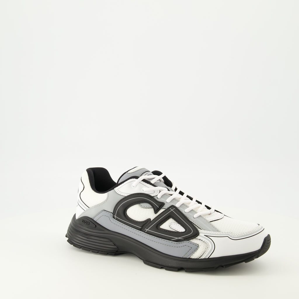 Imagen de las zapatillas B30 grises de Dior para Hombre - Temporada Primavera-Verano 2026 - Vista tres cuartos frontal derecha