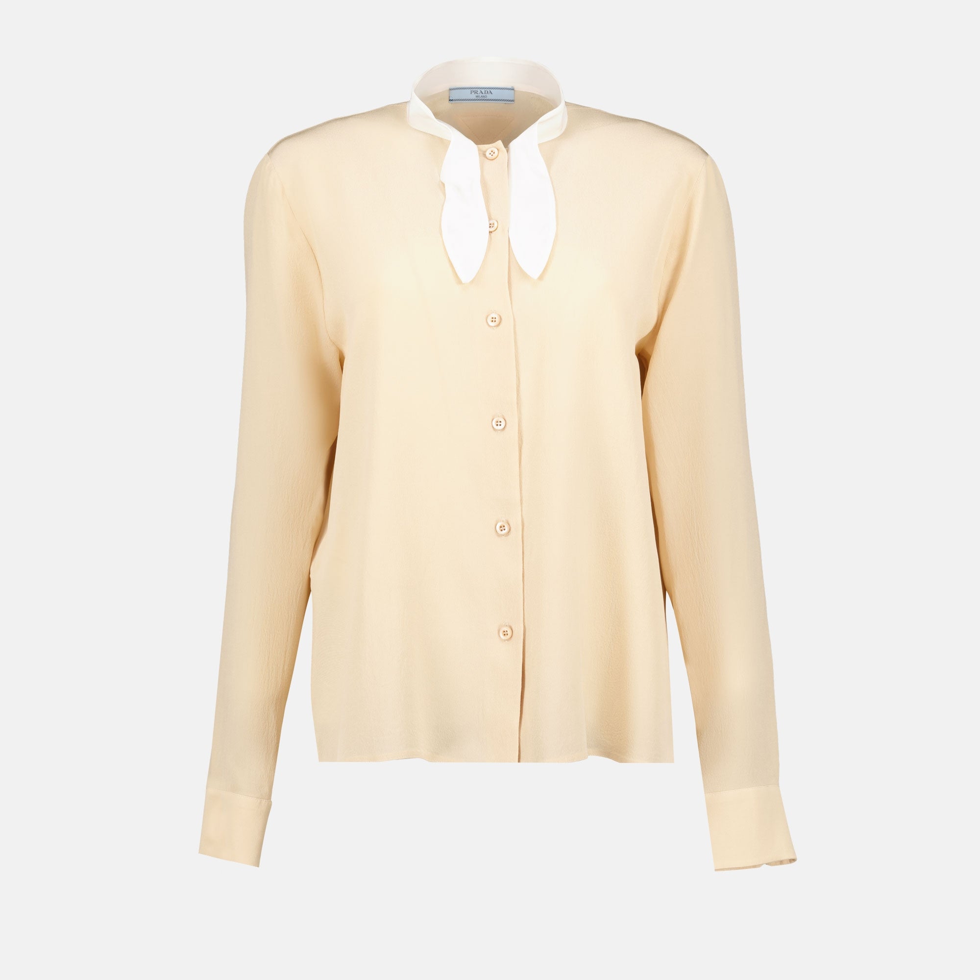 Shirts Beige Silk Shirt Prada Beige Femme