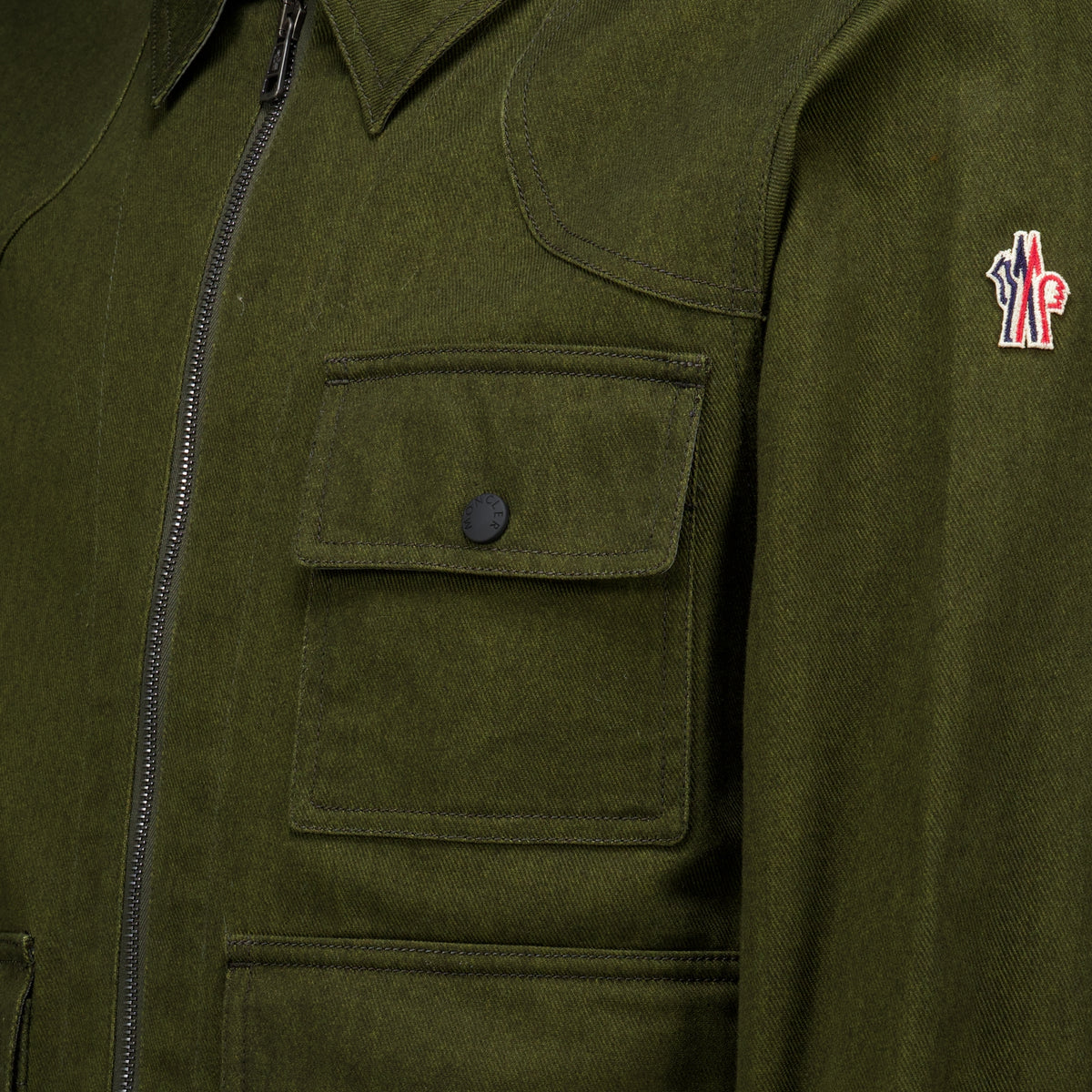 Vestes Chaqueta con Cierre en Caqui Moncler Grenoble Kaki Homme