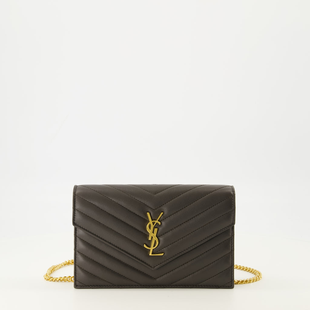 Image de l'article Sac Monogramme crossbody marron de la marque Saint Laurent pour Femme - Saison Printemps-Été 2026 - Vue de Face