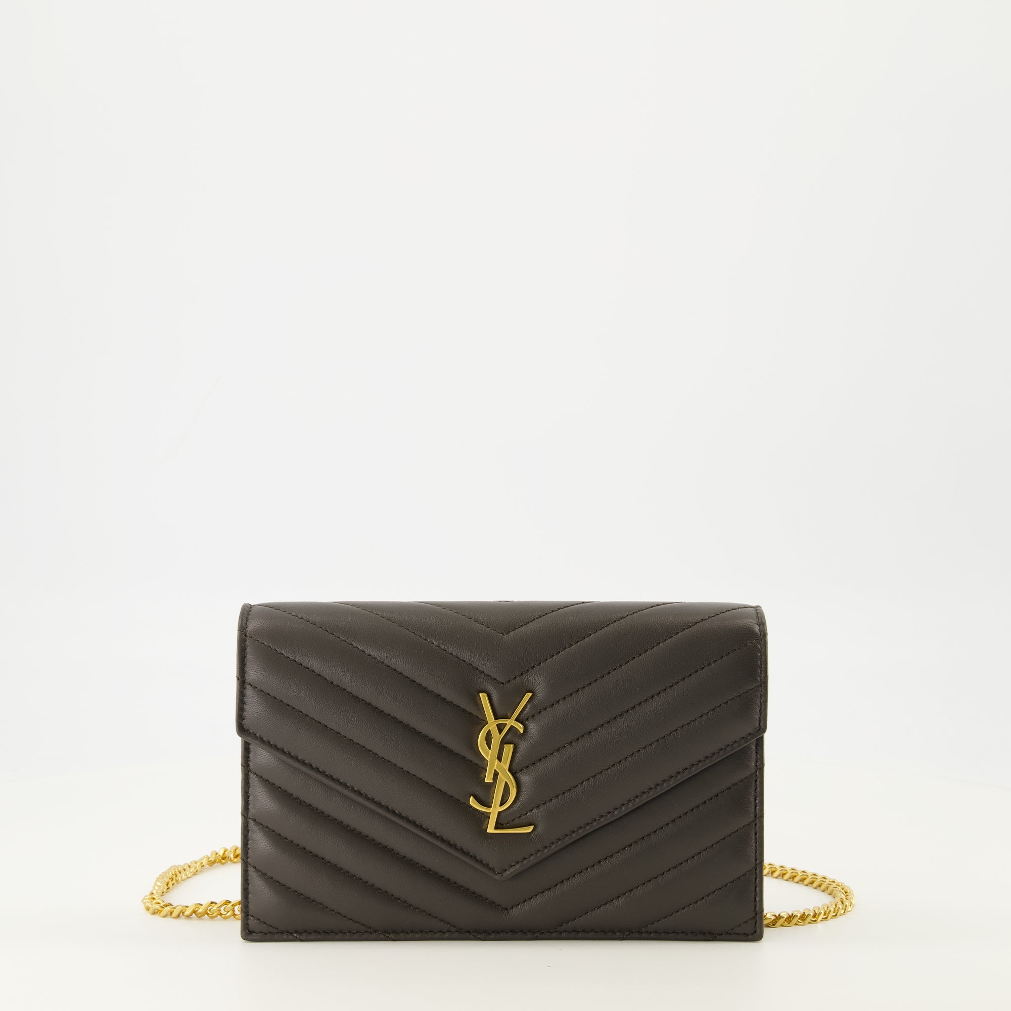Image de l'article Sac Monogramme crossbody marron de la marque Saint Laurent pour Femme - Saison Printemps-Été 2026 - Vue de Face