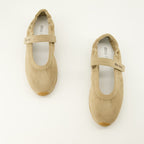 Chaussures plates Plume Ballet Flats in Beige Suede Miu Miu Beige Femme