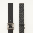 Imagen del cinturón reversible negro FF Squared de Fendi para hombre - Temporada Otoño-Invierno 2025 - Vista Detallada 4