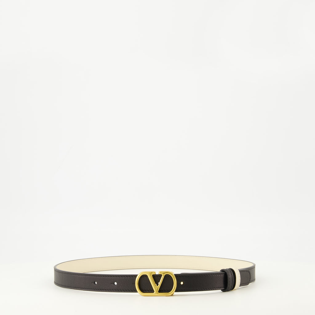 Image de l'article Ceinture VLogo réversible blanc et noir 20 mm de la marque Valentino Garavani pour Femme - Saison Printemps-Été 2026 - Vue détaillée_2