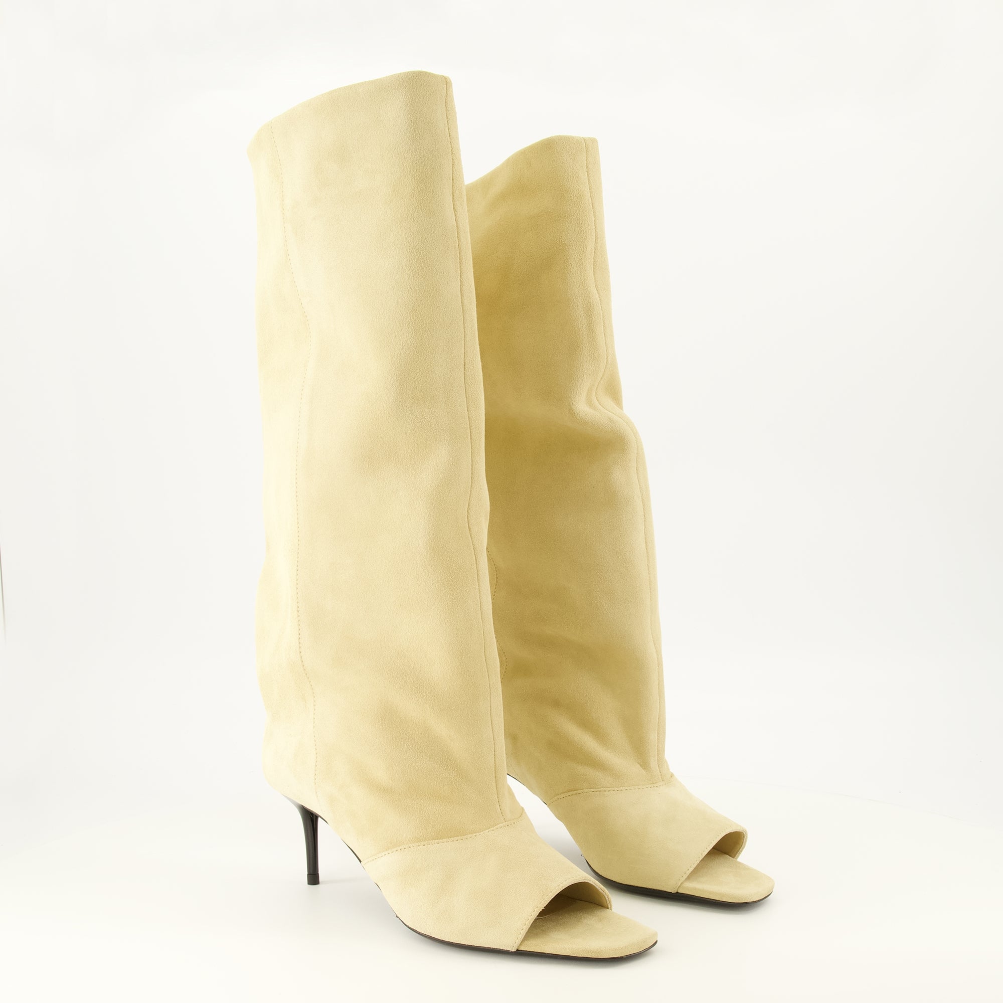 Bottes Botas de Suede Bege Iro Beige Femme