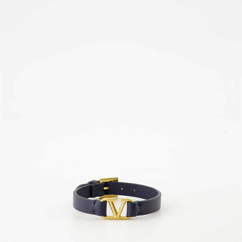 Jewelry Bracelet VLogo en cuir Valentino Garavani Blue Homme