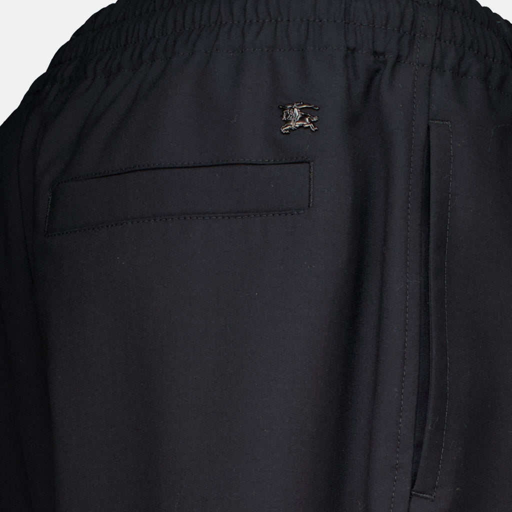 Pantalons Black Wool Trousers Burberry Noir Homme