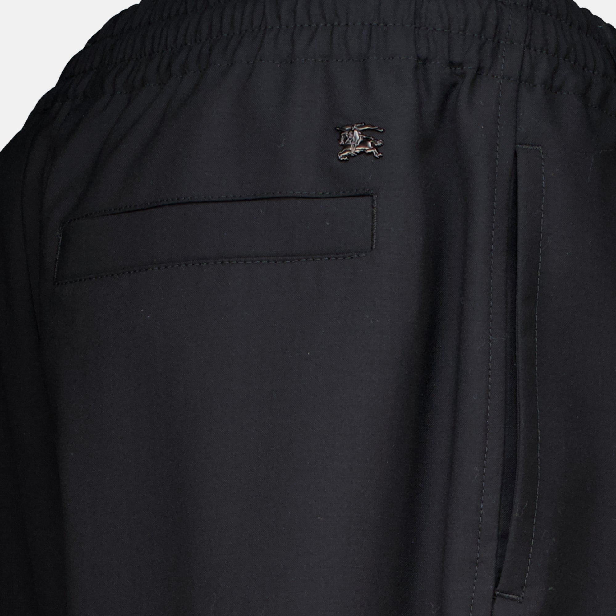 Pantalons Black Wool Trousers Burberry Noir Homme