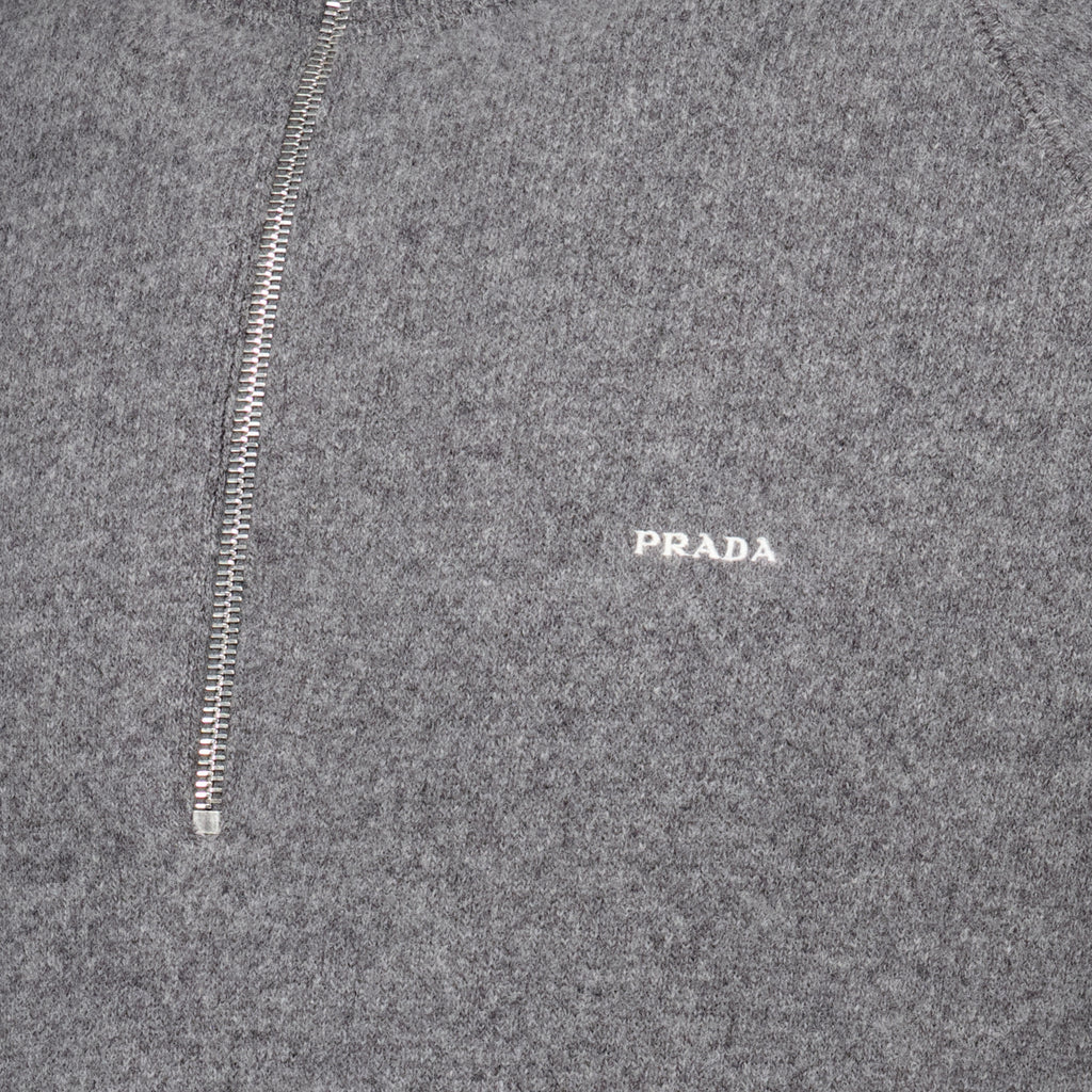 Maille Polo in Lana e Cashmere Grigia Prada Gris Homme