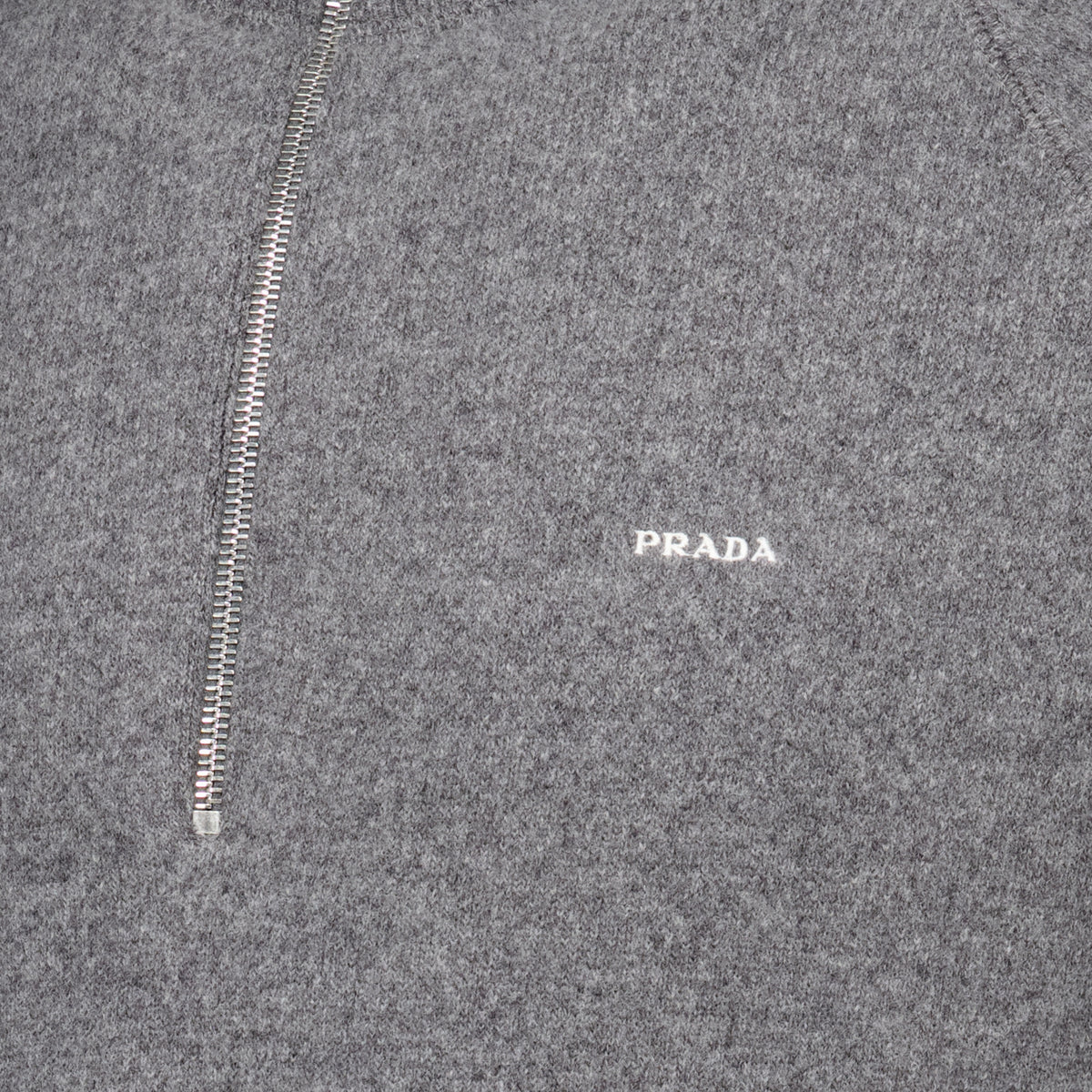 Maille Polo en laine et cachemire gris Prada Gris Homme