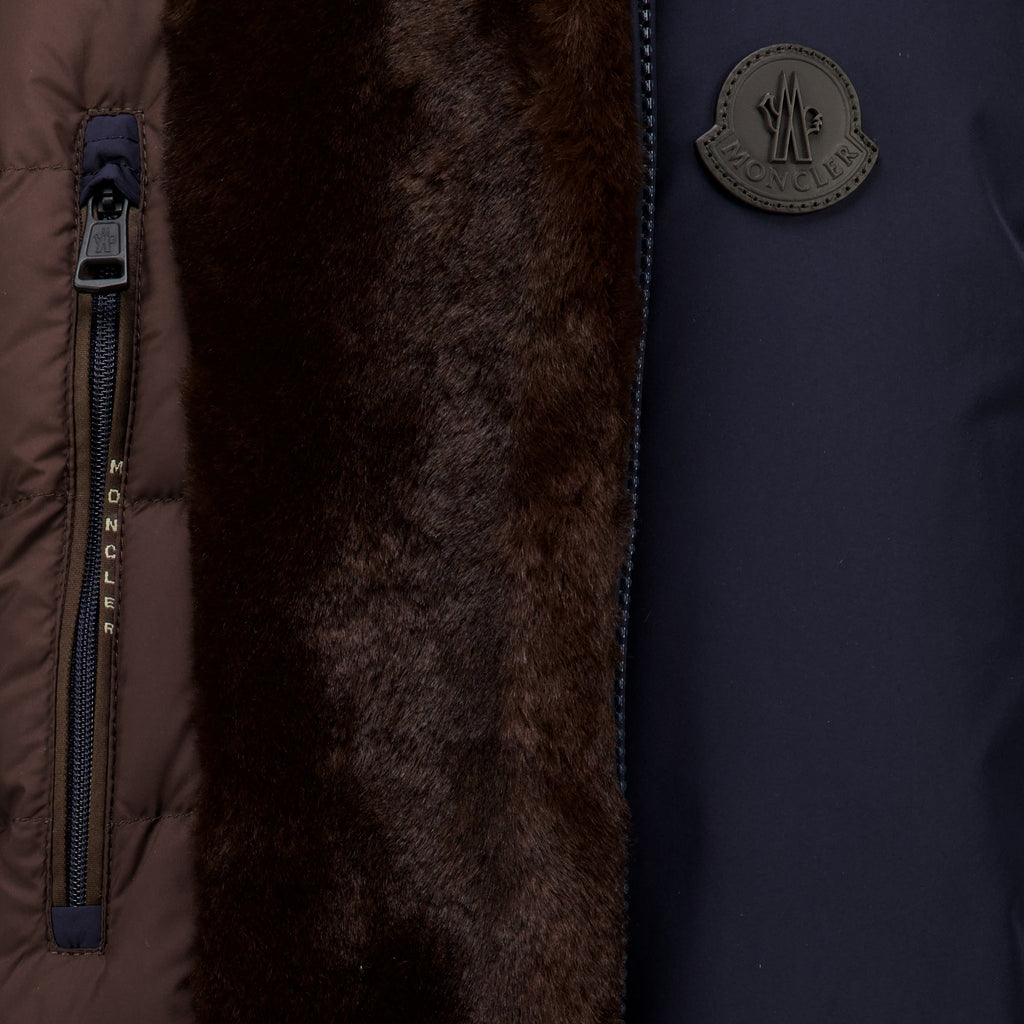 Manteaux Zambood Navy Blue Down Jacket Moncler Bleu foncé Homme