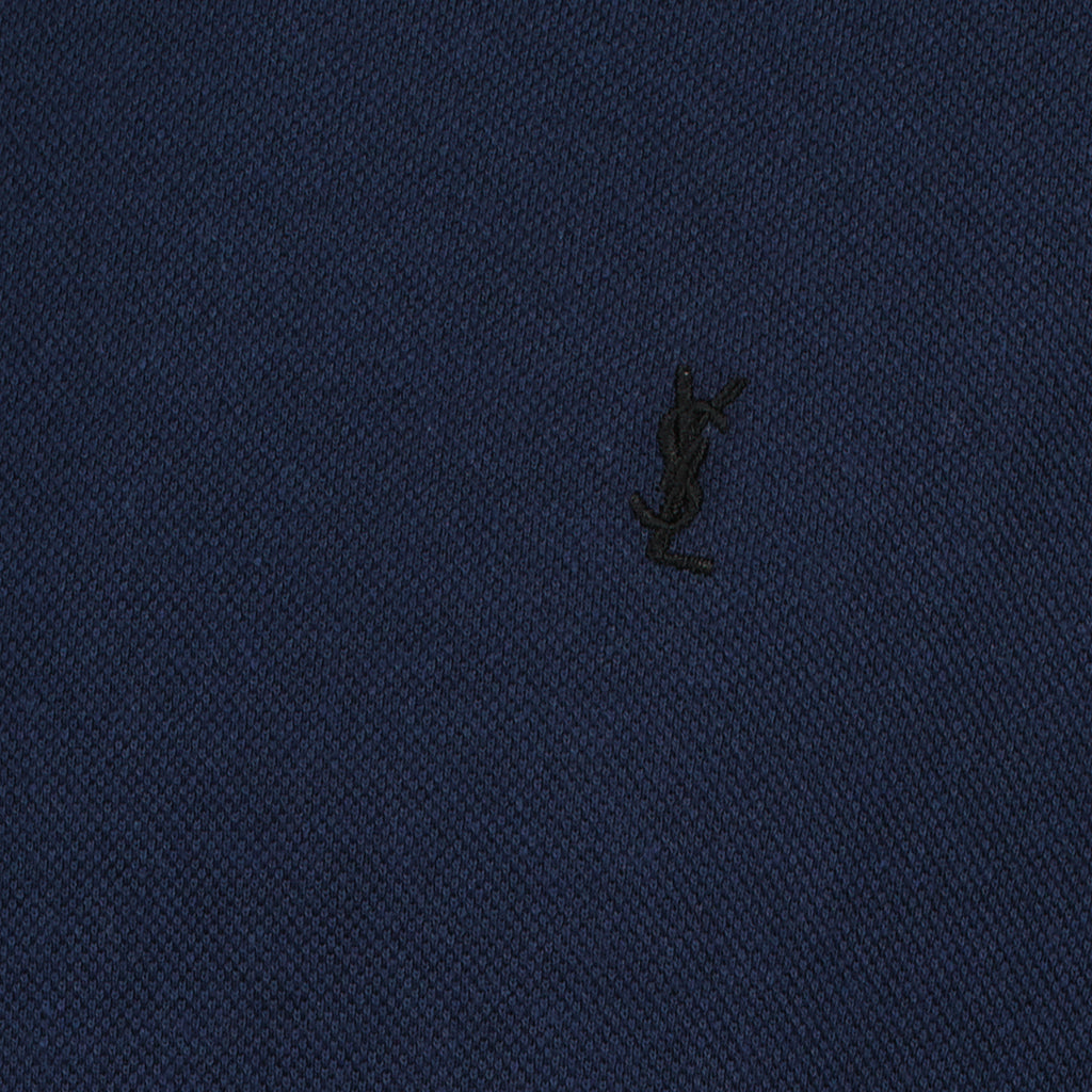남성용 YSL 다크 블루 티셔츠의 이미지 - 생 로랑 브랜드 - 2026 봄-여름 시즌 - 상세 보기_1