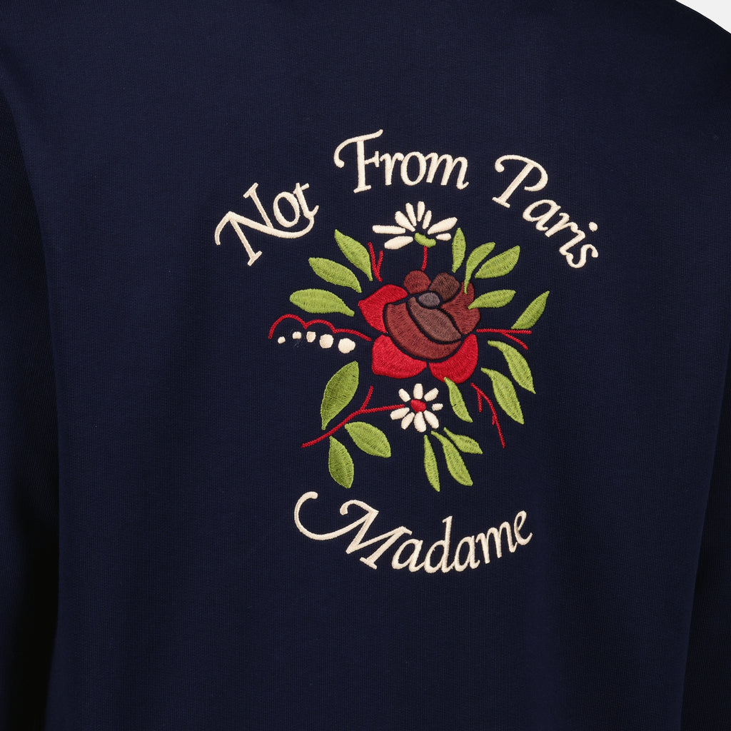Imagen del Polo Slogan Rosa azul marino de la marca Drole De Monsieur para Hombre - Temporada Primavera-Verano 2026 - Vista Detallada 1