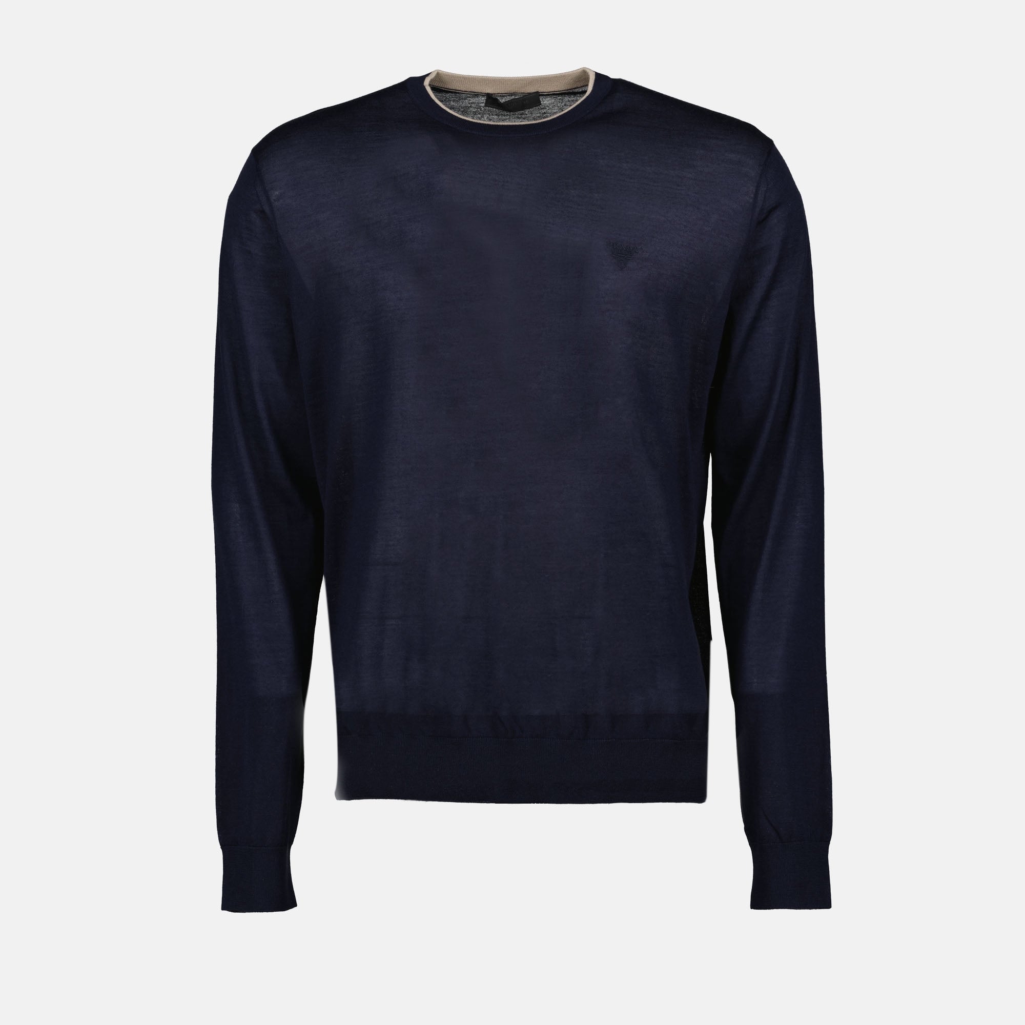 Maglieria Maglione in Lana Fine Prada Blu scuro Homme