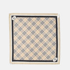 Écharpes, foulards et gants Foulard en soie à carreaux Burberry Beige Femme