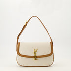Imagen del artículo Bolsa de cuero y algodón de la marca Saint Laurent para Mujer - Temporada Primavera-Verano 2025 - Vista Frontal