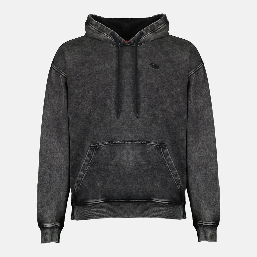 Sweatshirts Sudadera con capucha efecto denim gris Diesel Gris Homme
