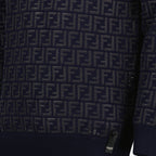 Knitwear Pull en laine FF Fendi Blue Homme