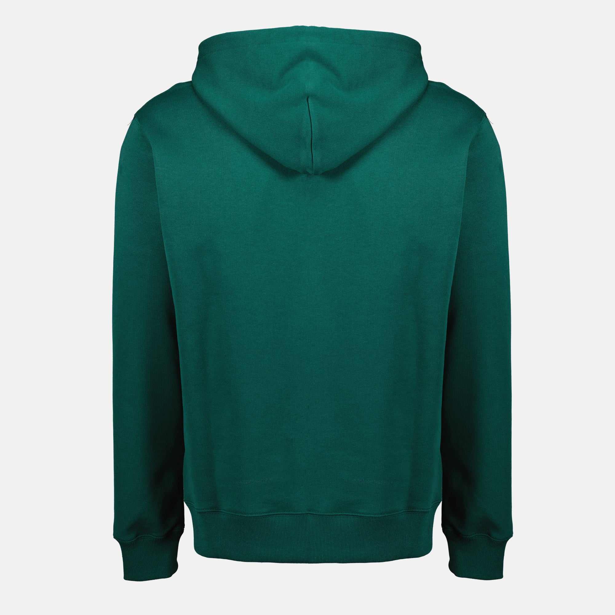 Bild des klassischen Slogan-Hoodies in Grün von Drole De Monsieur für Herren - Frühling-Sommer 2026 - Rückansicht