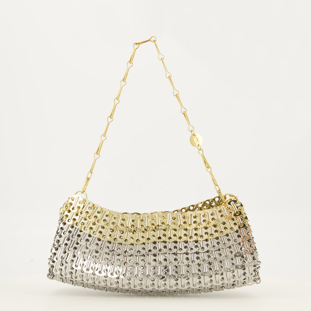 Sacs à main et épaule Sac Clutch 1969 Skyline bicolore Rabanne Argenté Femme