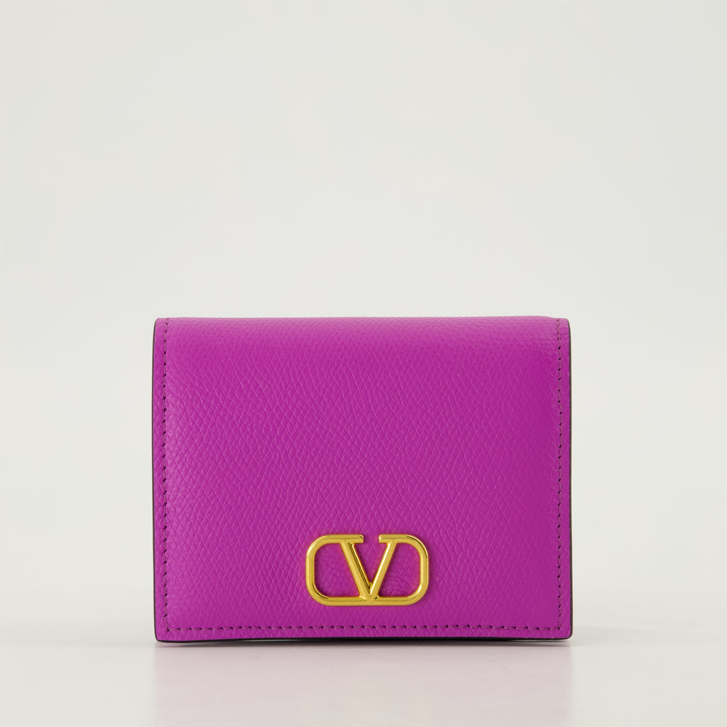 Small leather goods Portefeuille VLogo Signature Valentino Garavani Purple Femme