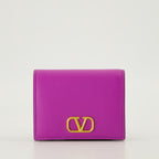 Small leather goods Portefeuille VLogo Signature Valentino Garavani Purple Femme
