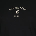 T-shirts Black Cotton Signature T-shirt Mm6 Noir Femme