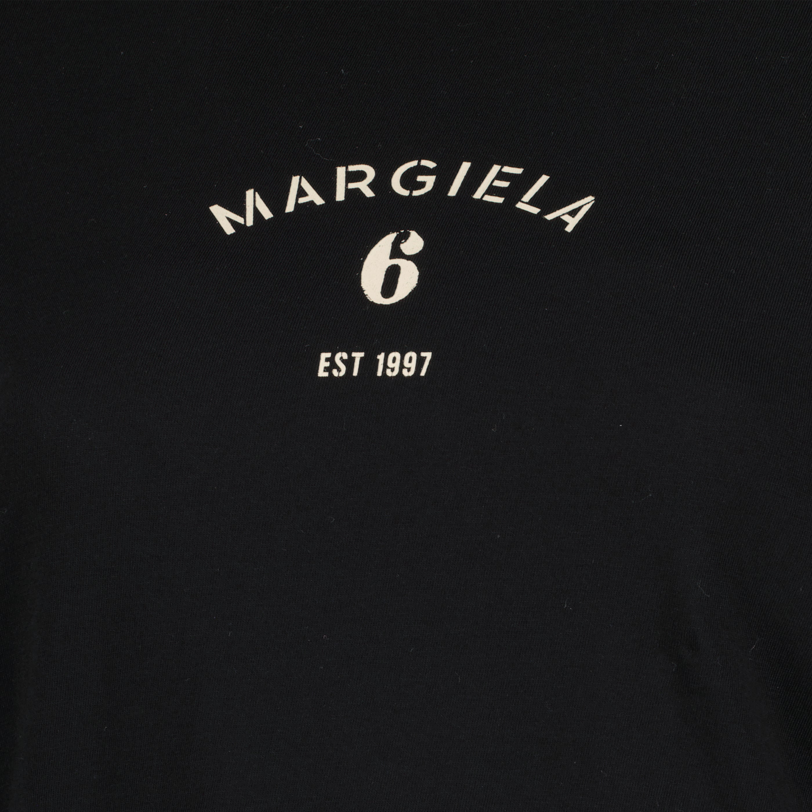 T-shirts T-shirt signature noir en coton Mm6 Noir Femme