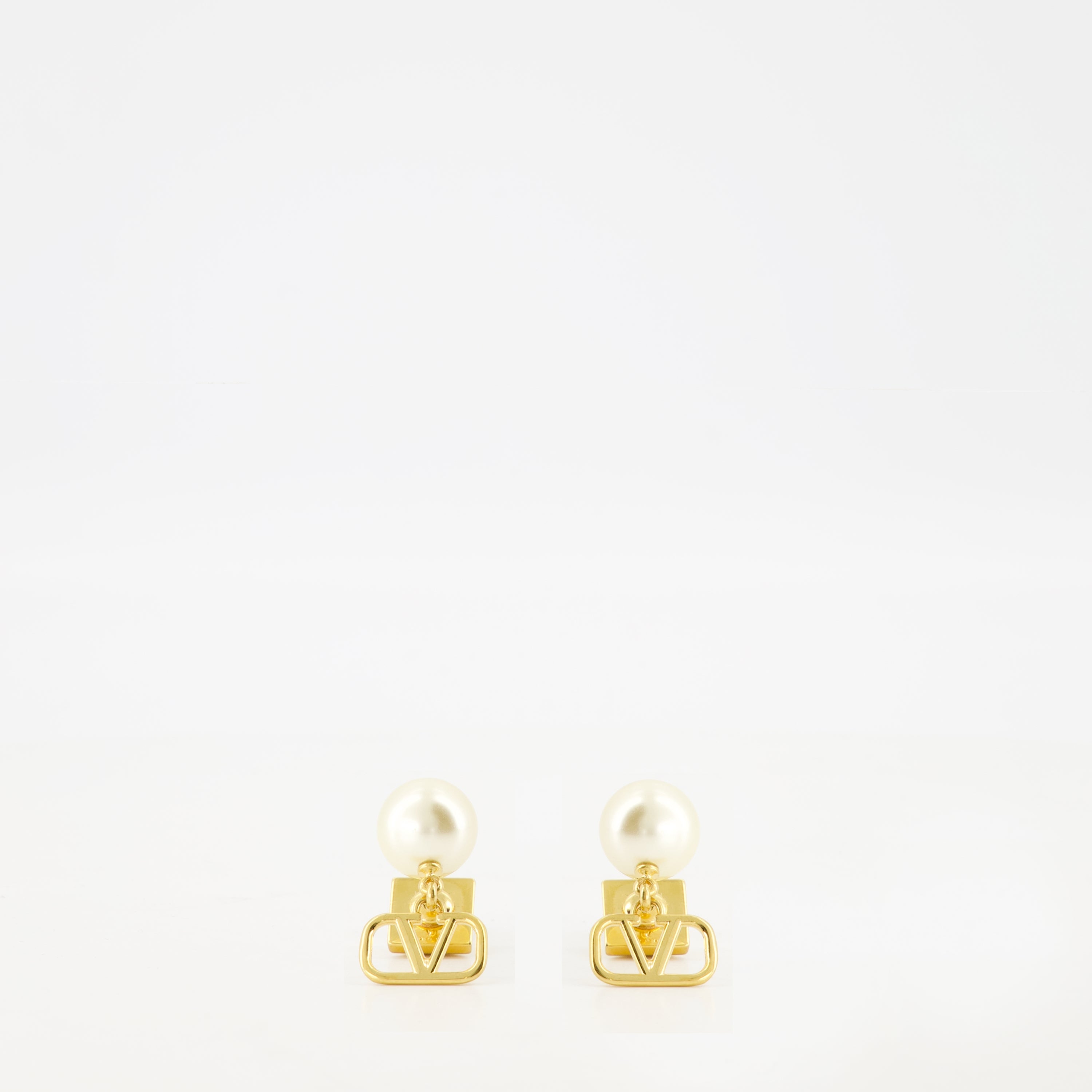 Joias Boucles d'oreilles perles VLogo Valentino Garavani Ouro Femme