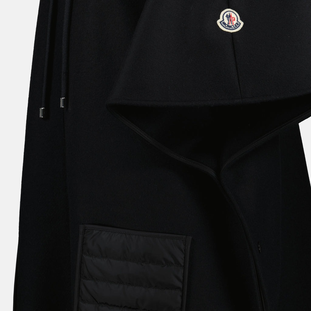 Jaquetas Cape à capuche Moncler Preto Femme