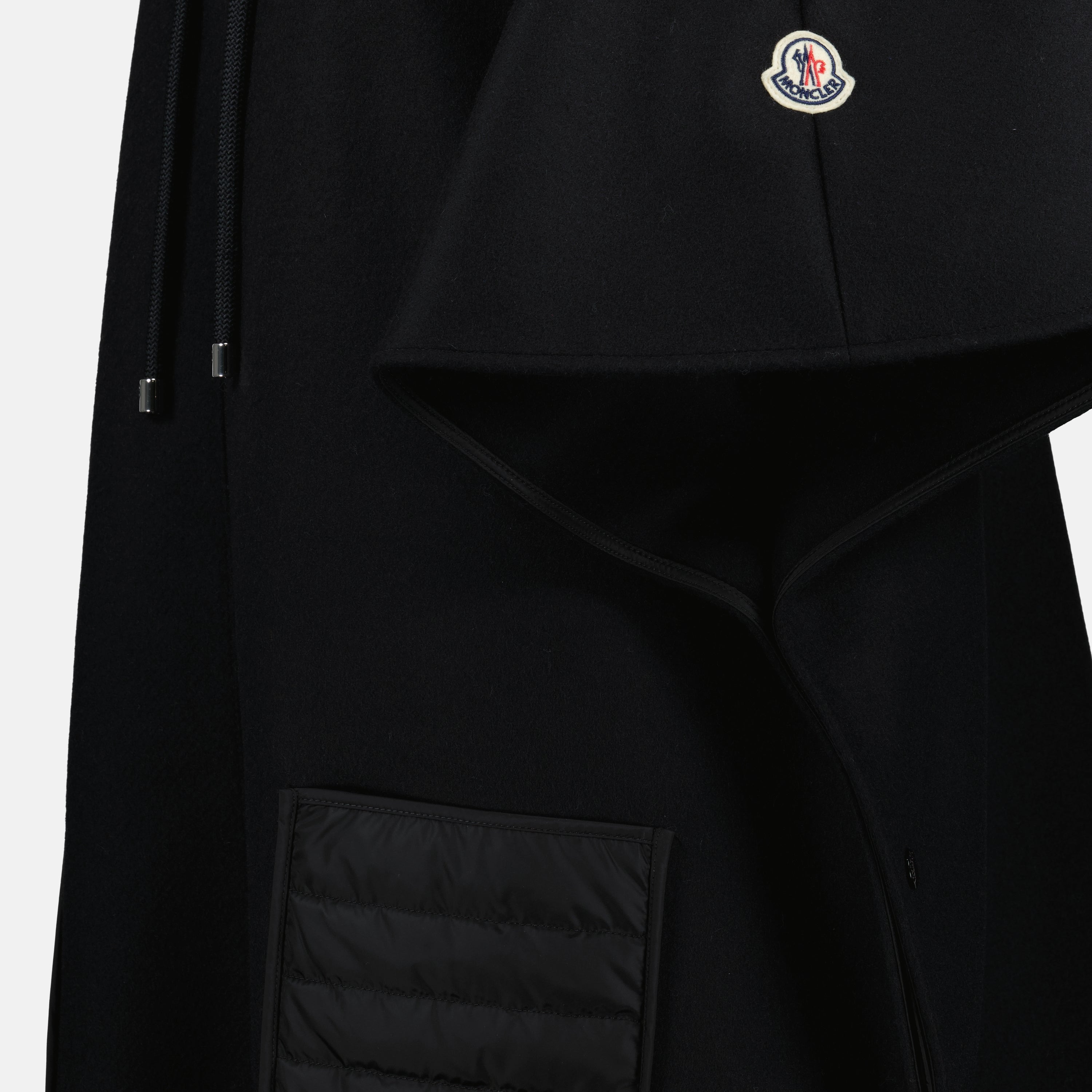 Jaquetas Cape à capuche Moncler Preto Femme