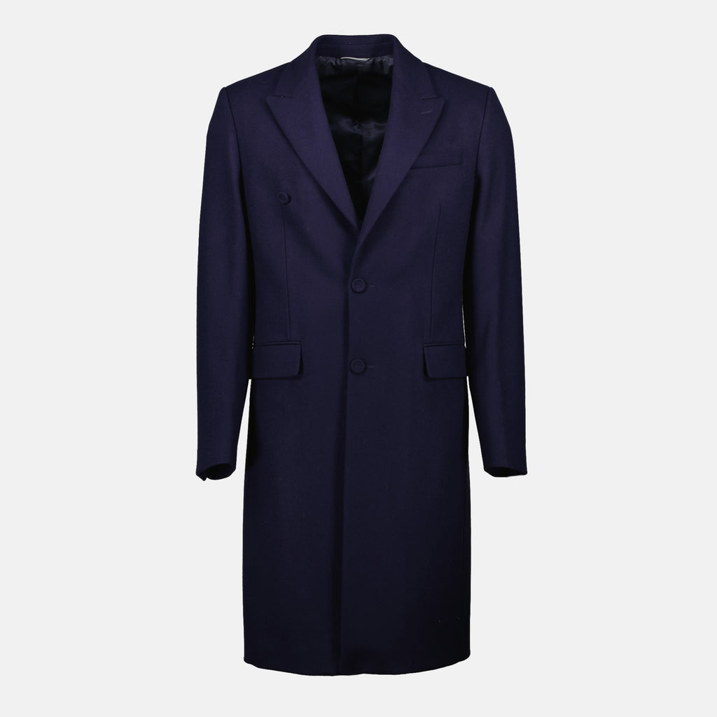 Imagen del artículo Abrigo largo azul marino de la marca Dior para Hombre - Temporada Primavera-Verano 2026 - Vista Frontal