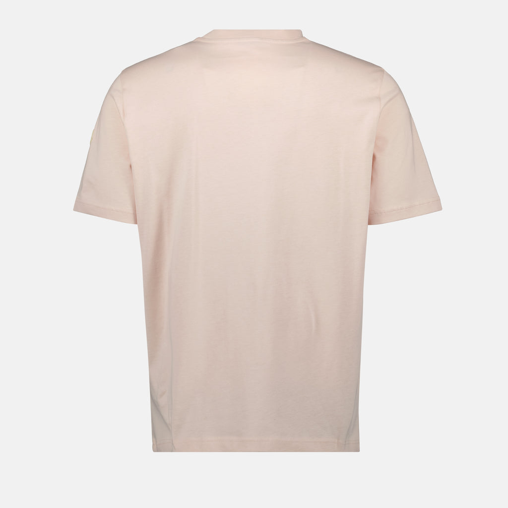 T-shirts Embroidered Logo T-shirt Moncler Pink Homme