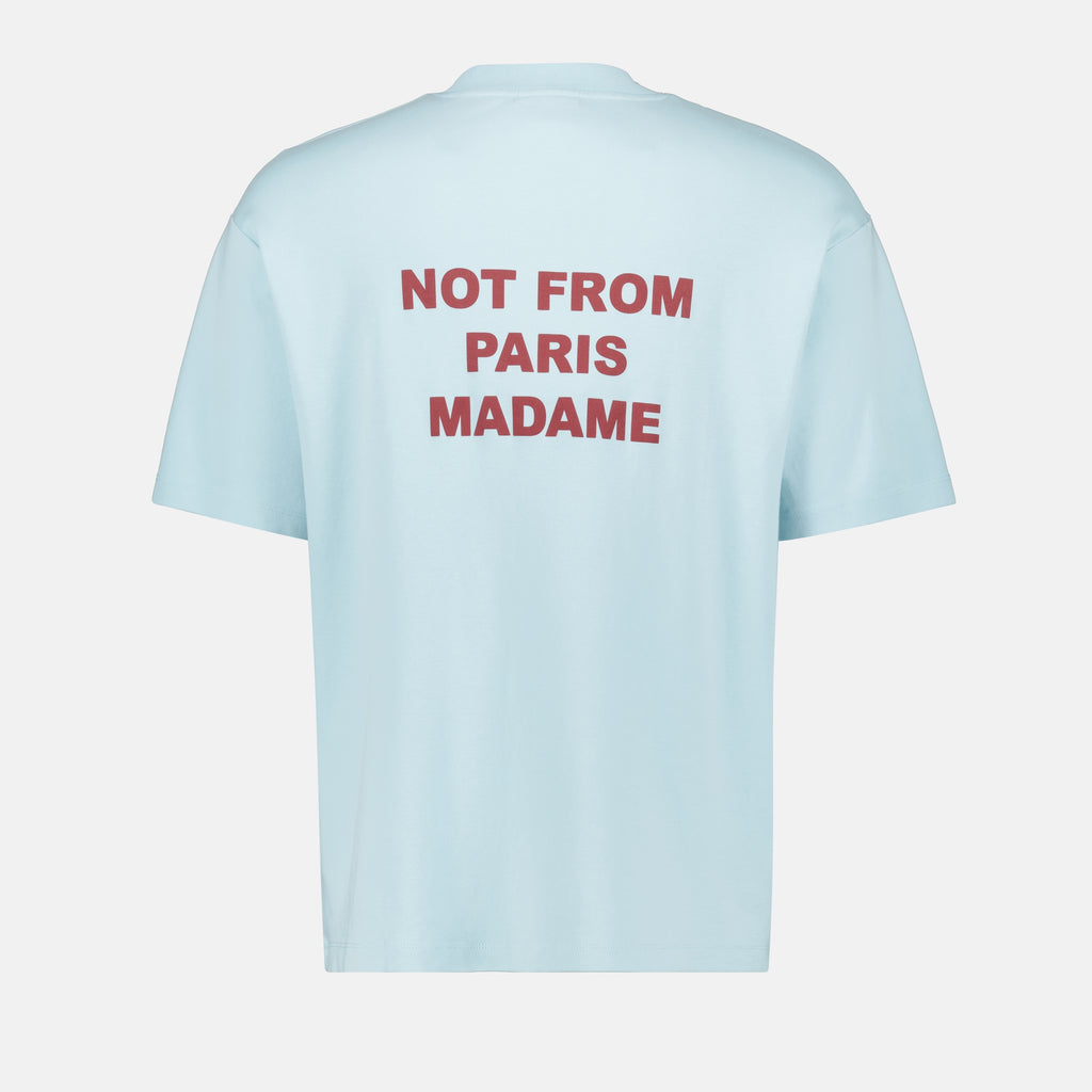 T-shirts T-shirt Slogan Slogan Drole De Monsieur Bleu Homme