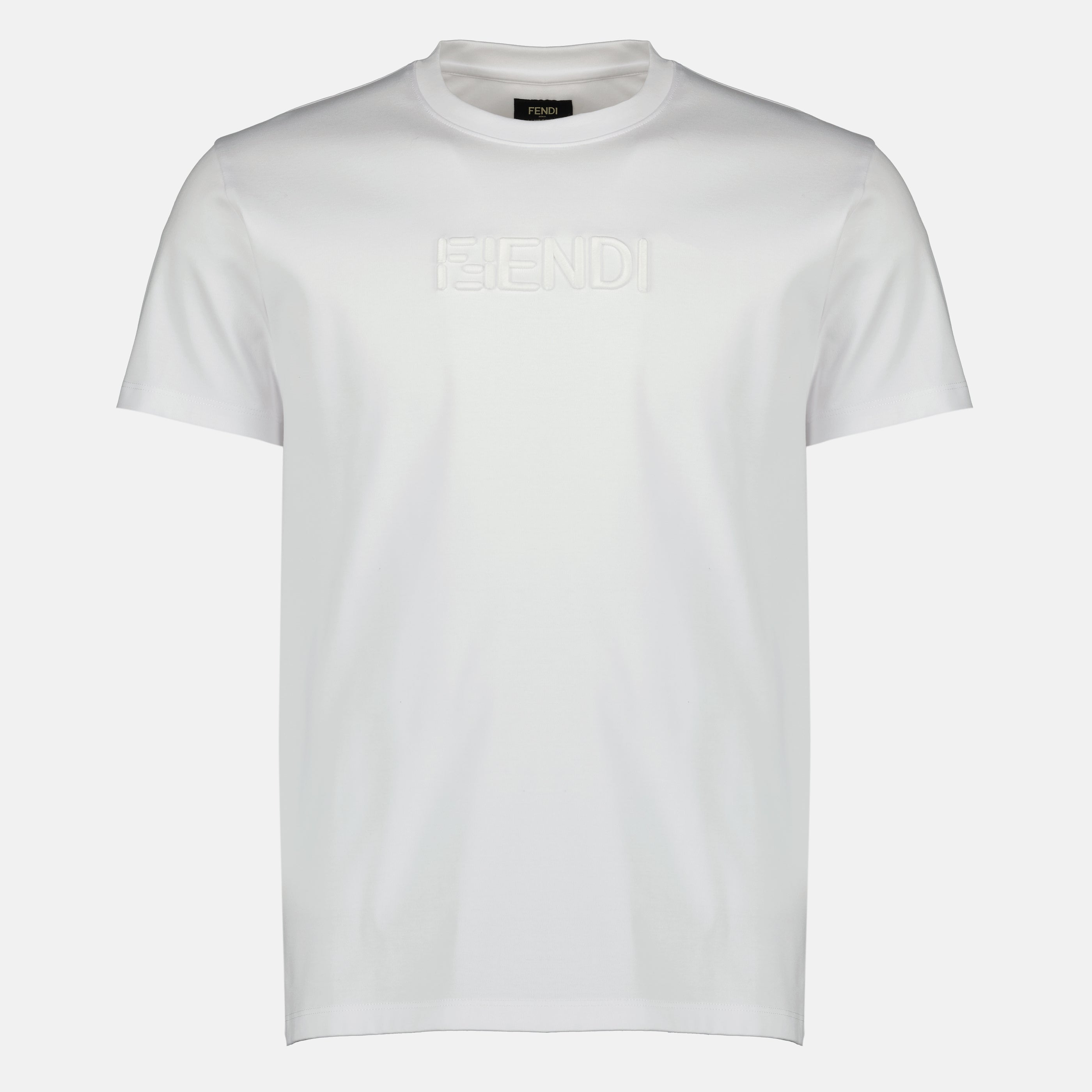 T-shirts T-shirt en coton blanc Fendi Blanc Homme