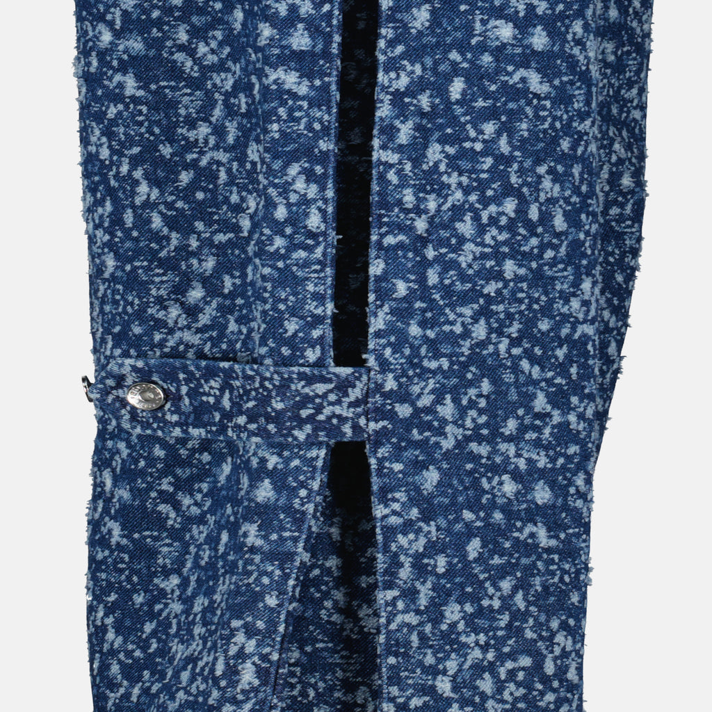 여성을 위한 Rabanne 브랜드의 파란색 면 바지 이미지 - 2026년 봄여름 - 상세 보기 1