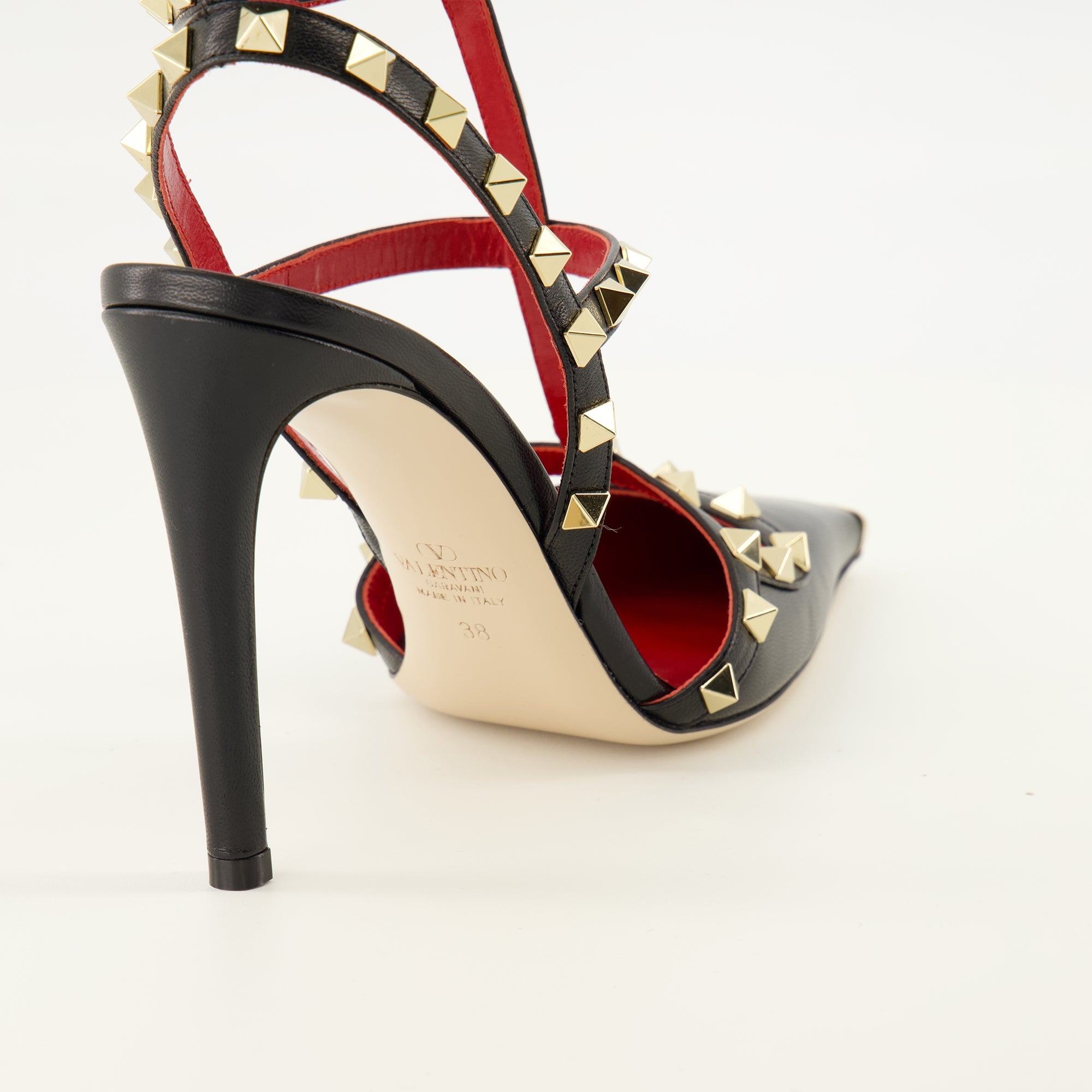 Escarpins Rockstud Décolleté Nere in Pelle Valentino Garavani Noir Femme