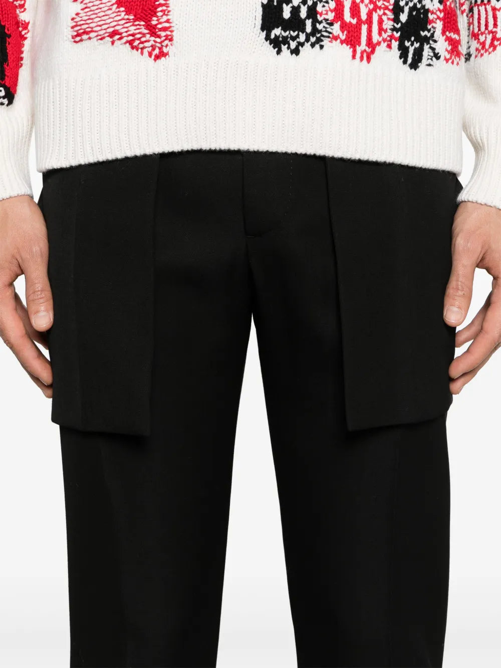 Pantaloni Pantaloni con Tasche Visibili Alexander McQueen Nero Homme