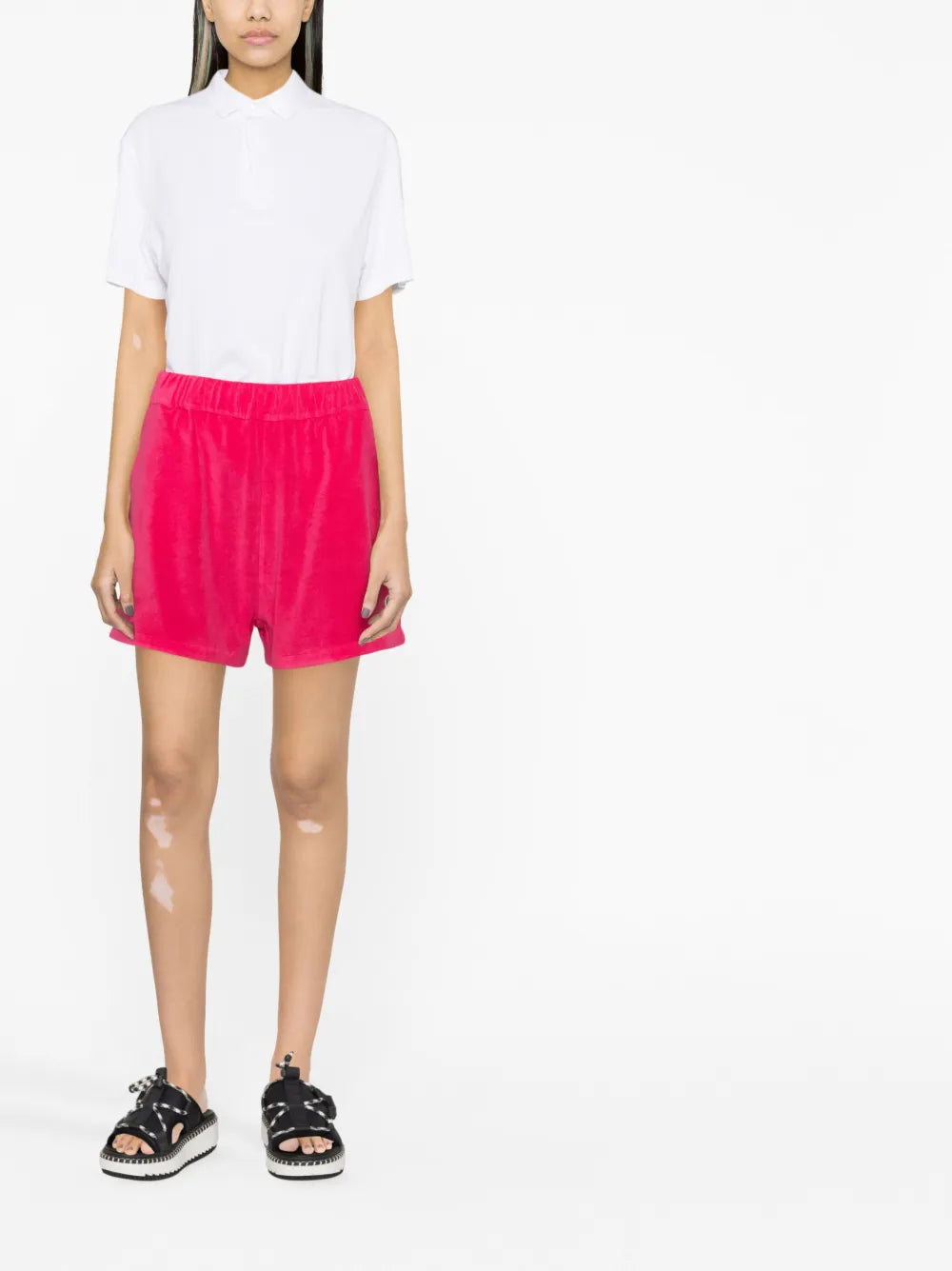 Shorts Terry cotton shorts Moncler Pink Women