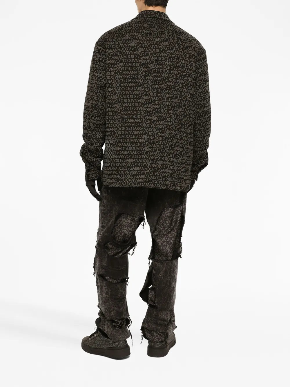 Camicie Camicia Monogrammata Dolce & Gabbana Grigio Homme