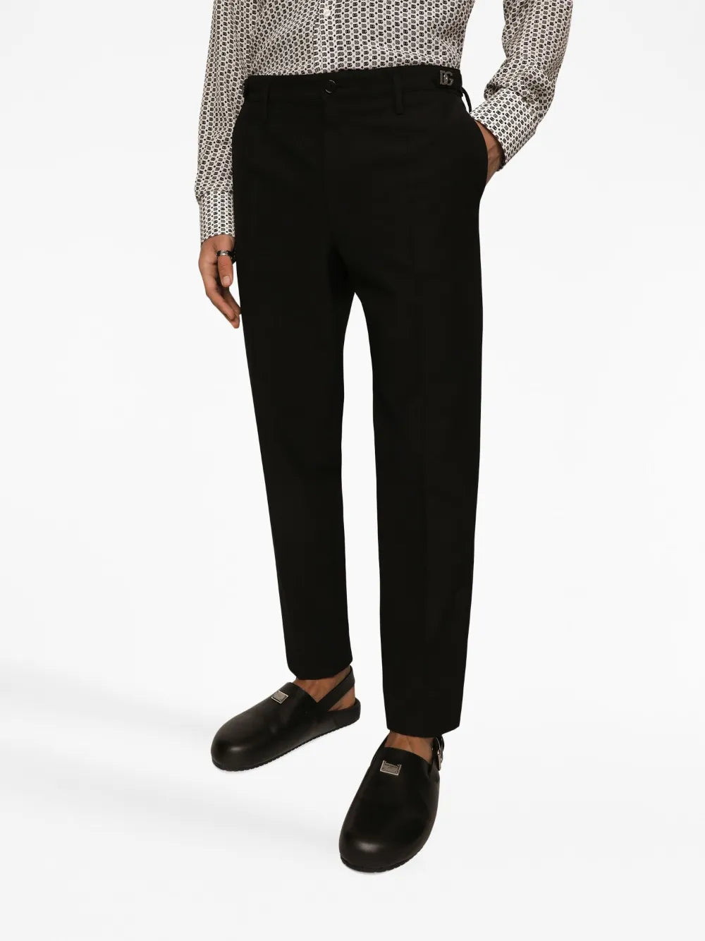 Pantaloni Pantaloni Plissettati Dolce & Gabbana Nero Homme