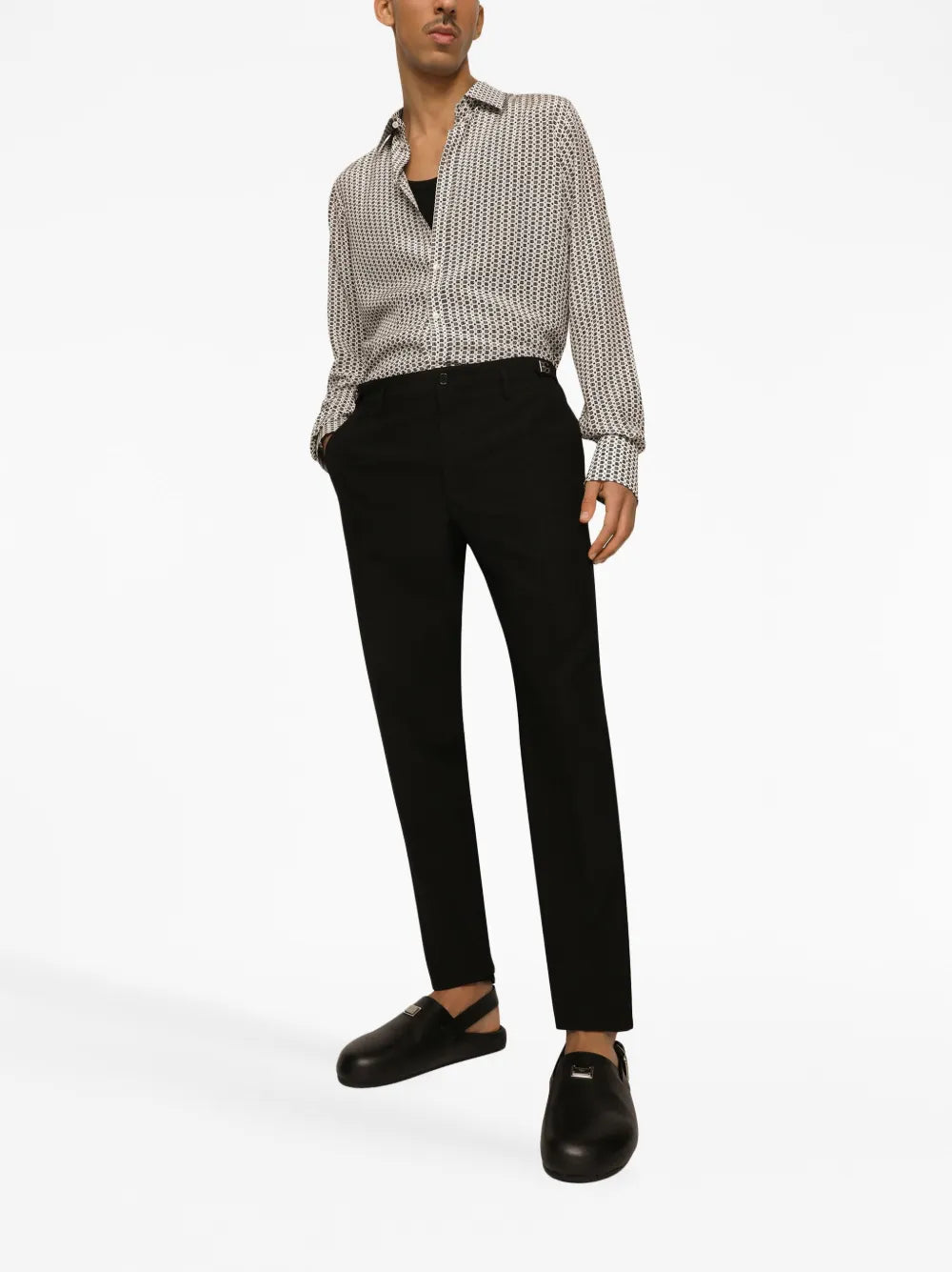 Pantaloni Pantaloni Plissettati Dolce & Gabbana Nero Homme
