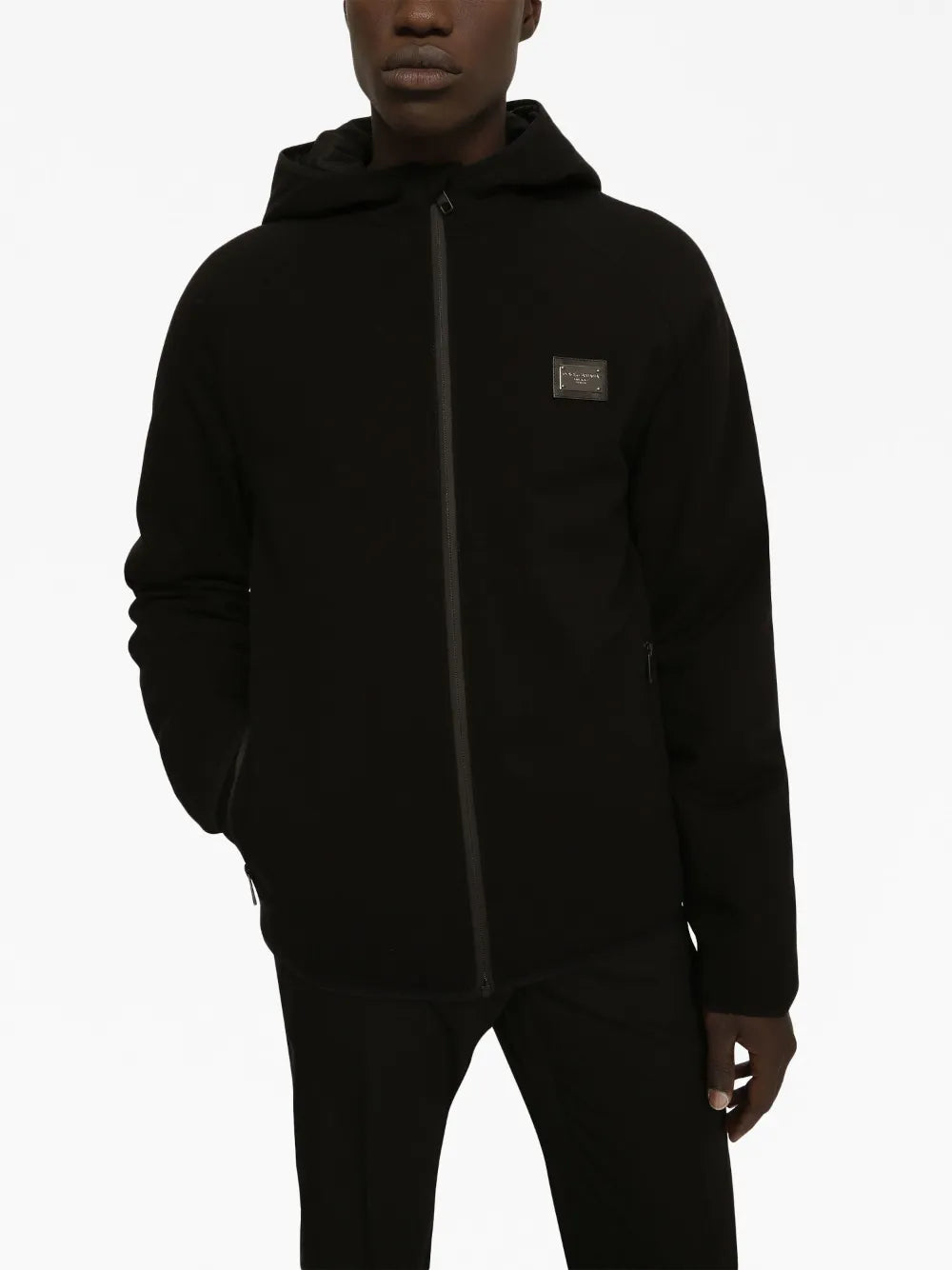 Giacche Giacca a vento con logo Dolce & Gabbana Nero Homme