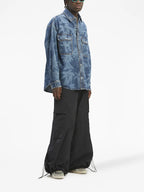 Shirts Palmity Denim Shirt Palm Angels Blue Man