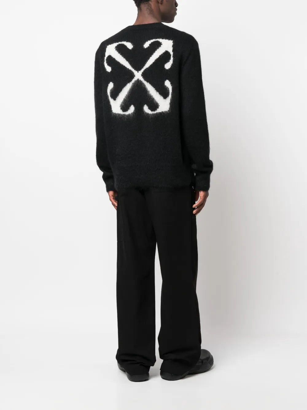 Maglieria Maglione Mohair Arrow Off-White Nero Homme